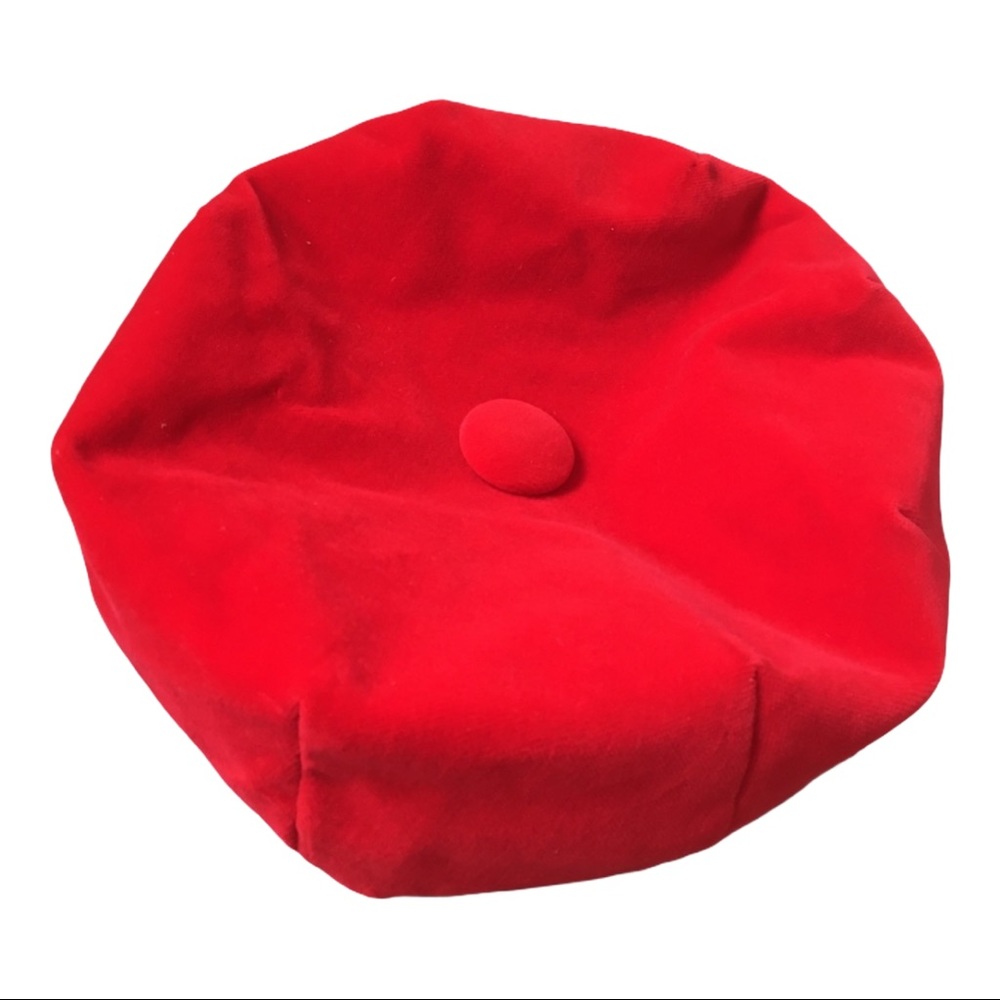 Vintage Red Crown Beret, cap vintage